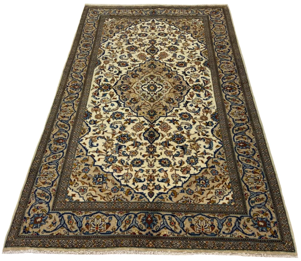 Perserteppich Keshan 244 x 148 cm Schafwolle handgeknüpft