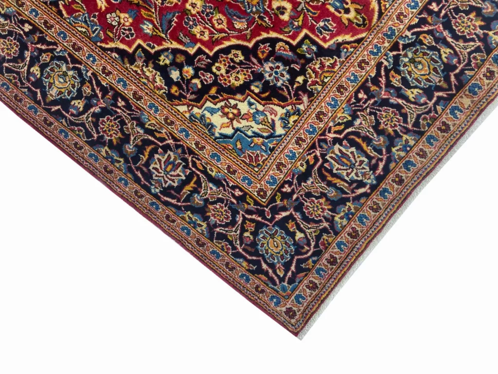 Perserteppich Keshan 246 x 137 cm Wolle handgeknüpft