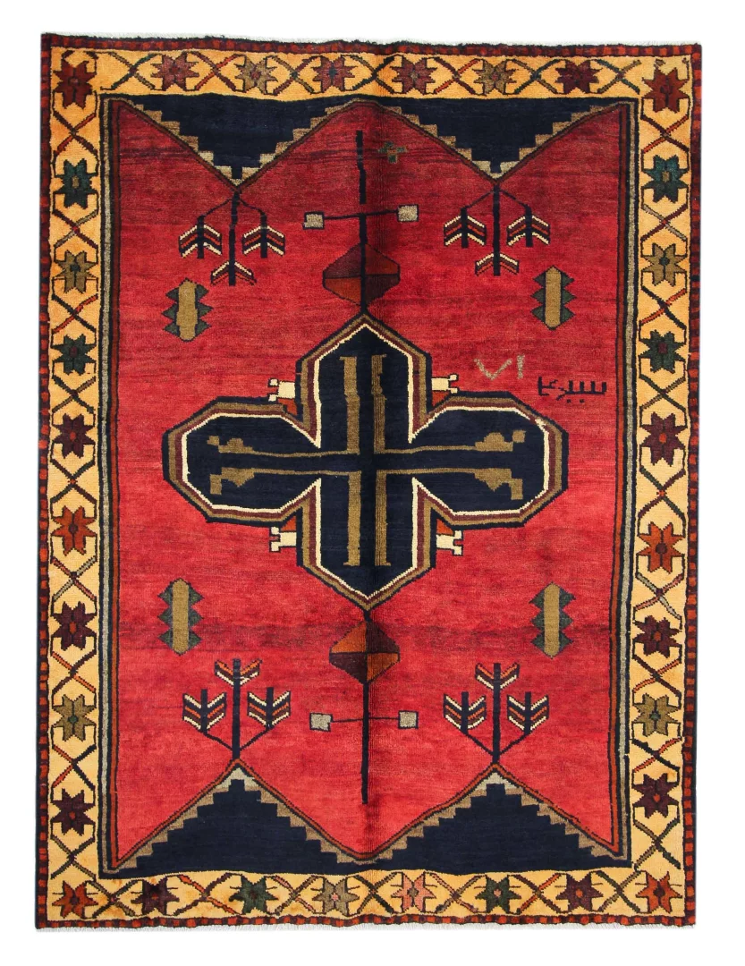 Perserteppich Shiraz 210 x 160 cm Schurwolle handgeknüpft