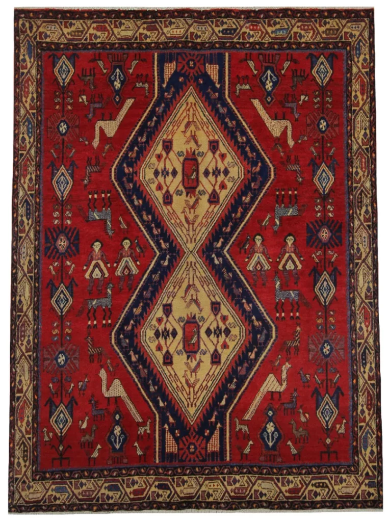 Perserteppich Sirjan 208 x 153 cm Wolle handgeknüpft