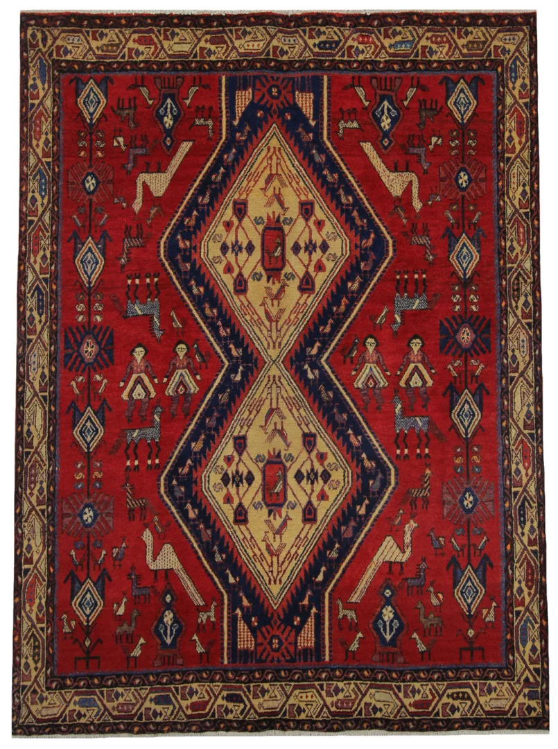 Perserteppich Sirjan 208 x 153 cm Wolle handgeknüpft