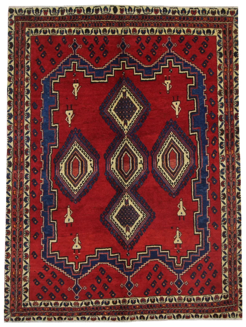 Perserteppich Sirjan 210 x 158 cm Wolle handgeknüpft
