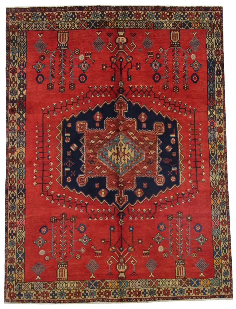 Perserteppich Sirjan 213 x 162 cm Wolle handgeknüpft