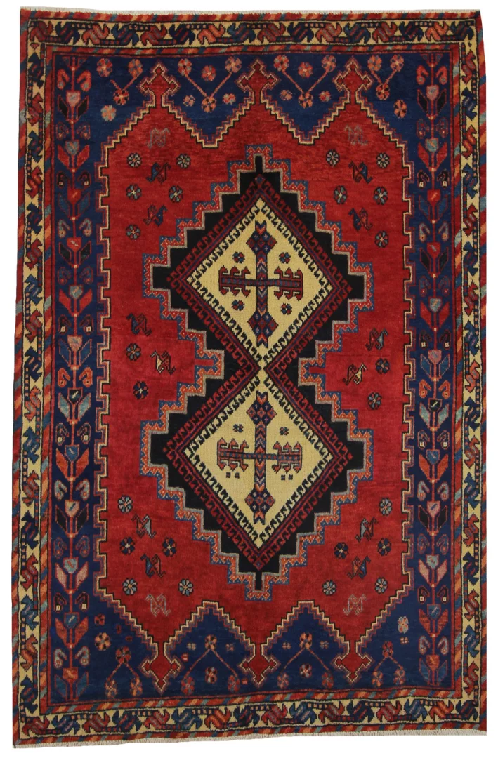 Perserteppich Sirjan 215 x 142 cm Wolle handgeknüpft