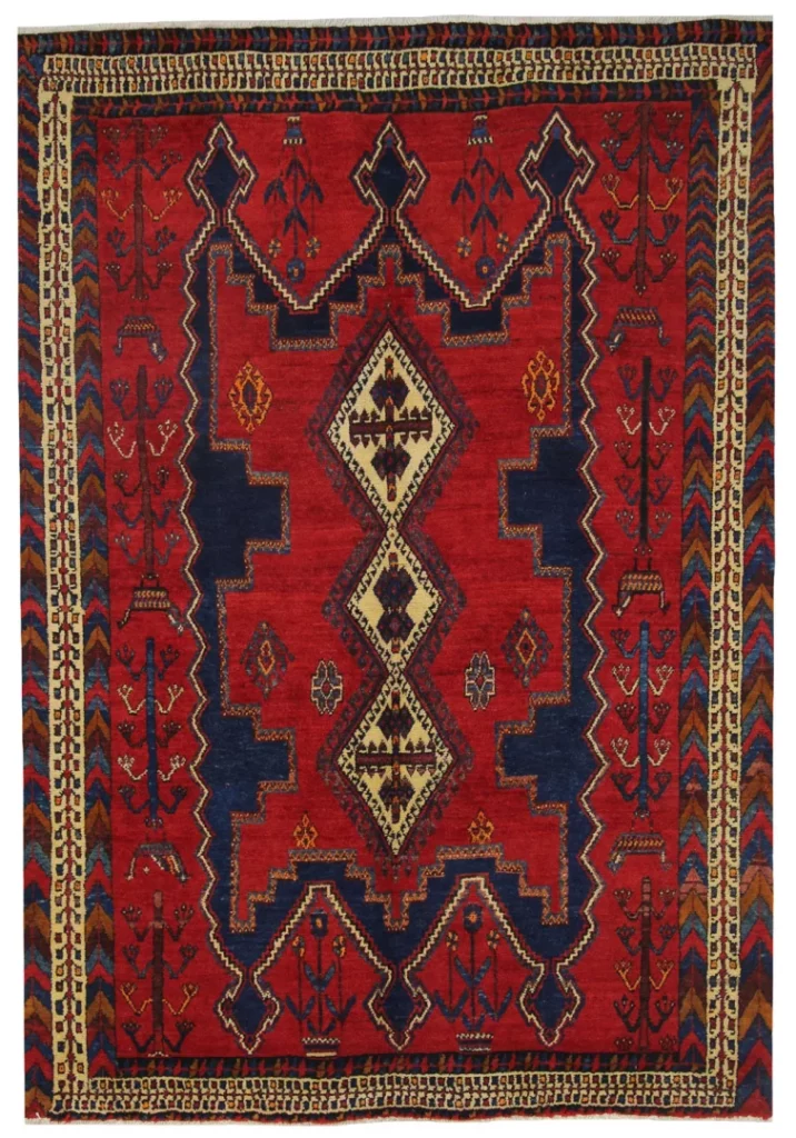 Perserteppich Sirjan 220 x 155 cm Wolle handgeknüpft