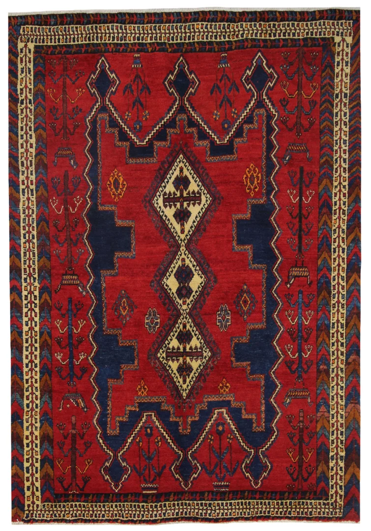 Perserteppich Sirjan 220 x 155 cm Wolle handgeknüpft