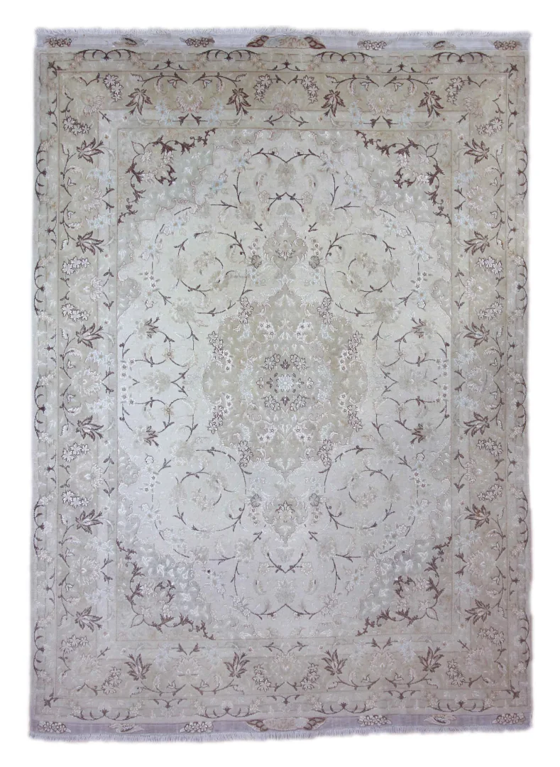 Perserteppich Täbris 198 x 153 cm Wolle handgeknüpft