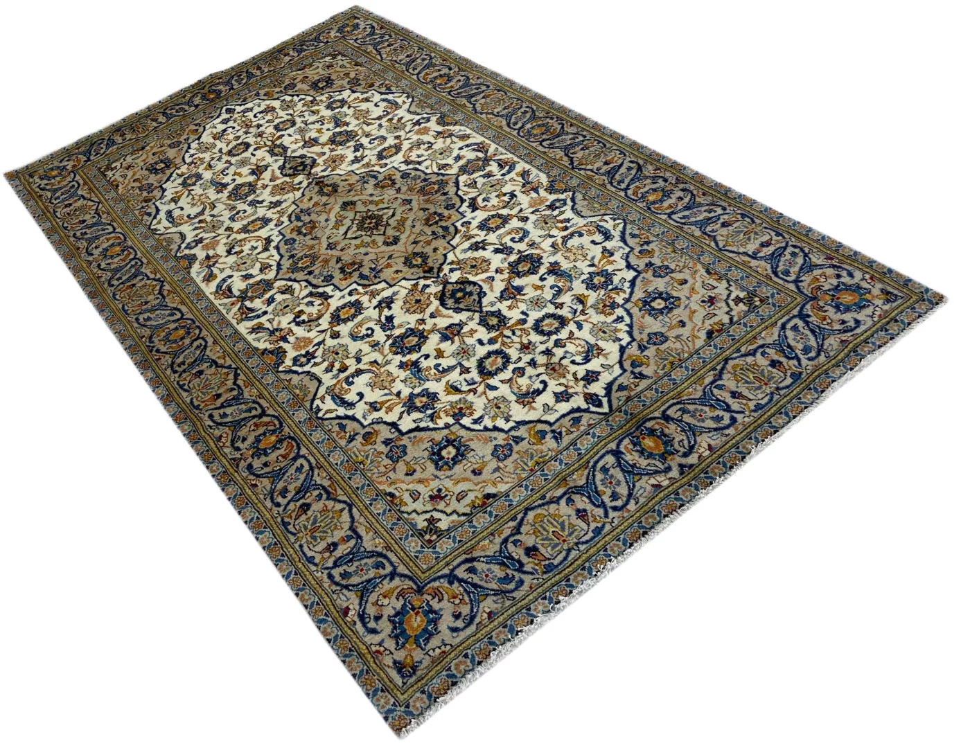 Perserteppich Keshan 250 x 152 cm Wolle handgeknüpft