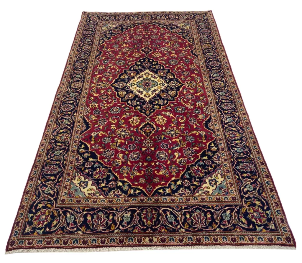 Perserteppich Keshan 255 x 145 cm Wolle handgeknüpft