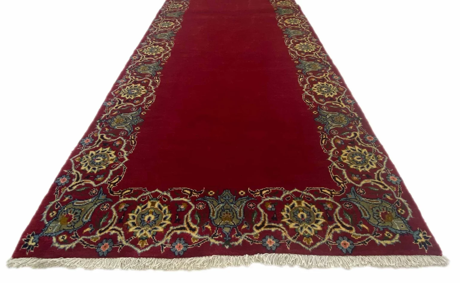 Perserteppich Keshan 342 x 98 cm Wolle handgeknüpft