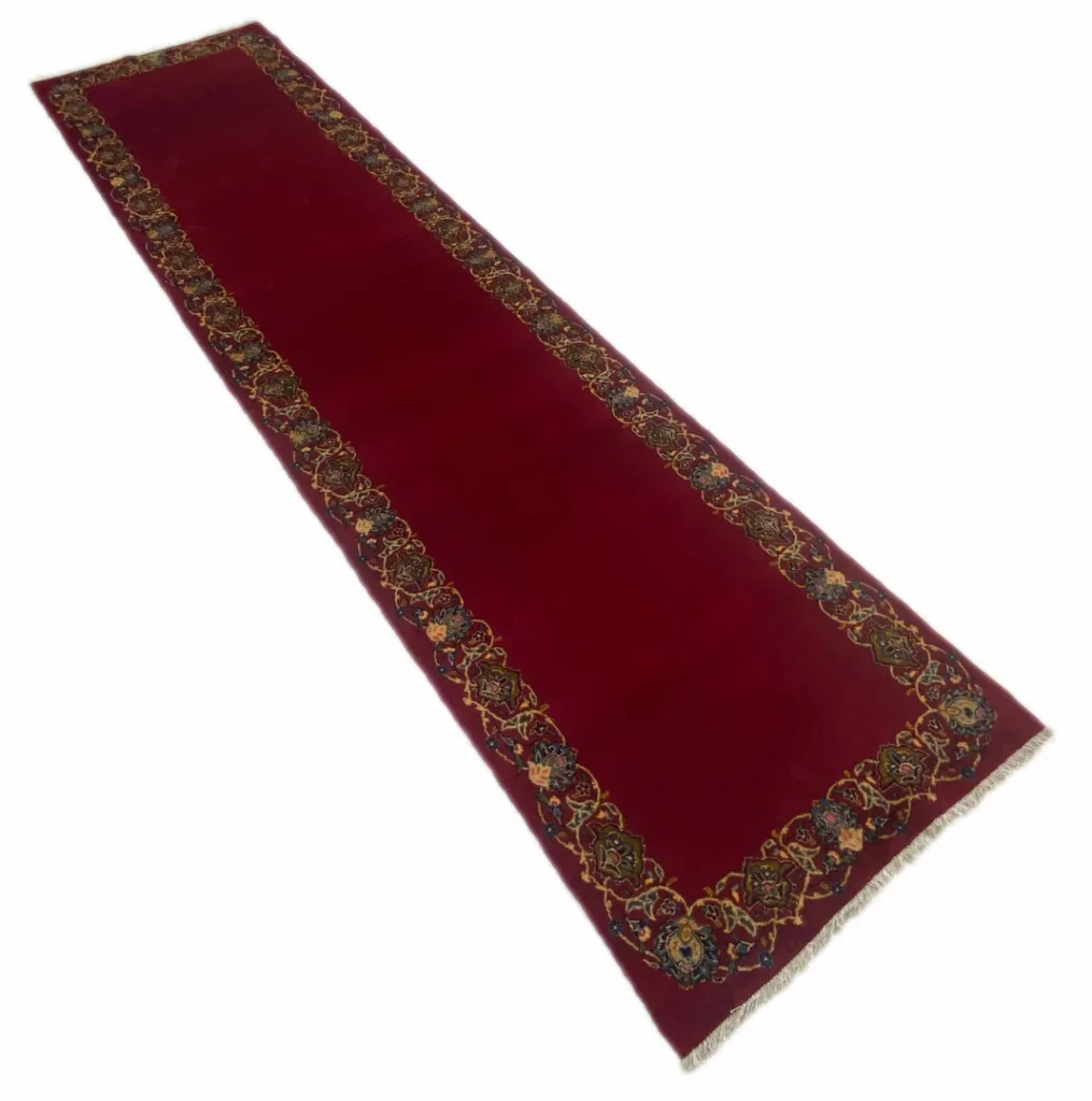 Perserteppich Keshan 382 x 96 cm Wolle handgeknüpft