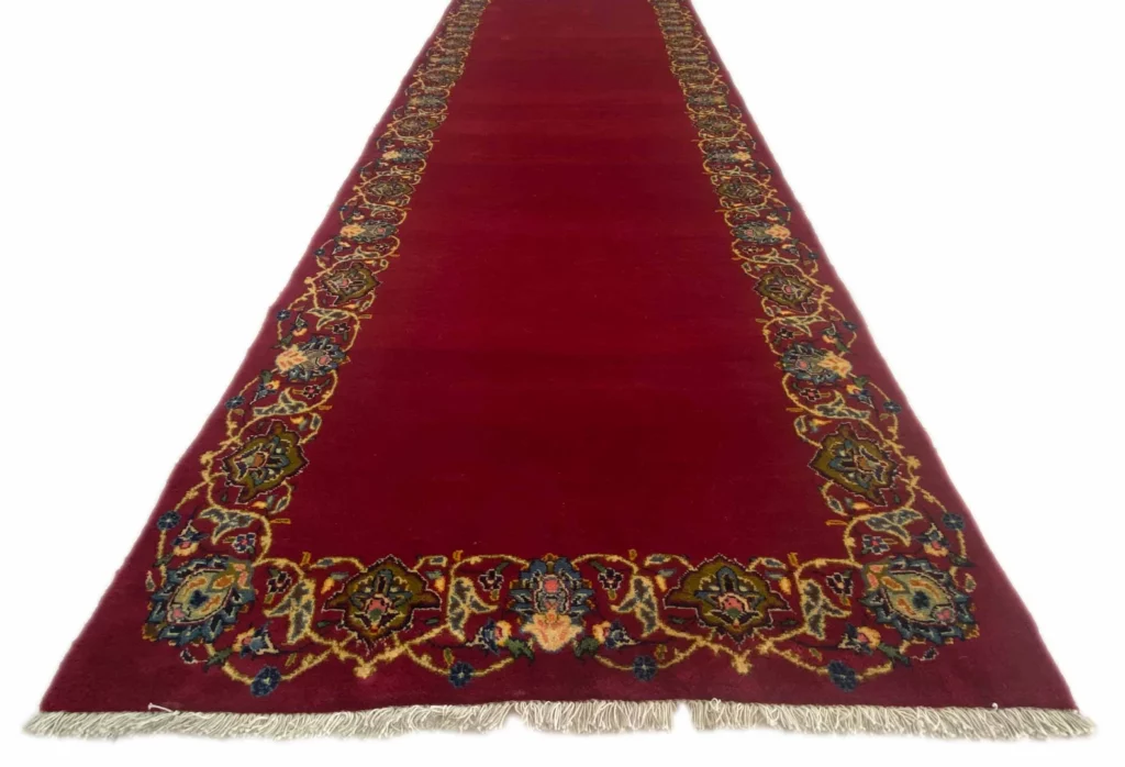 Perserteppich Keshan 382 x 96 cm Wolle handgeknüpft