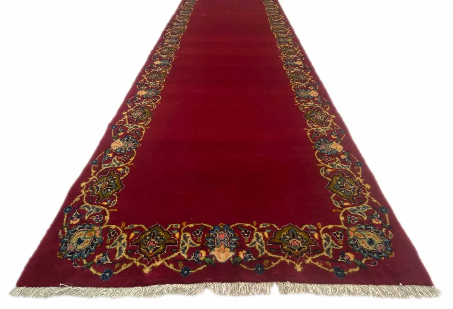 Perserteppich Keshan 382 x 96 cm Wolle handgeknüpft