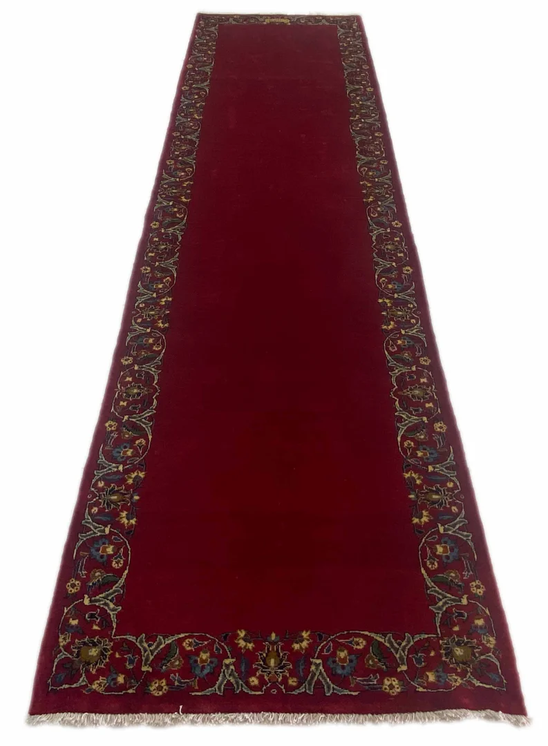 Perserteppich Keshan 359 x 97 cm Wolle handgeknüpft