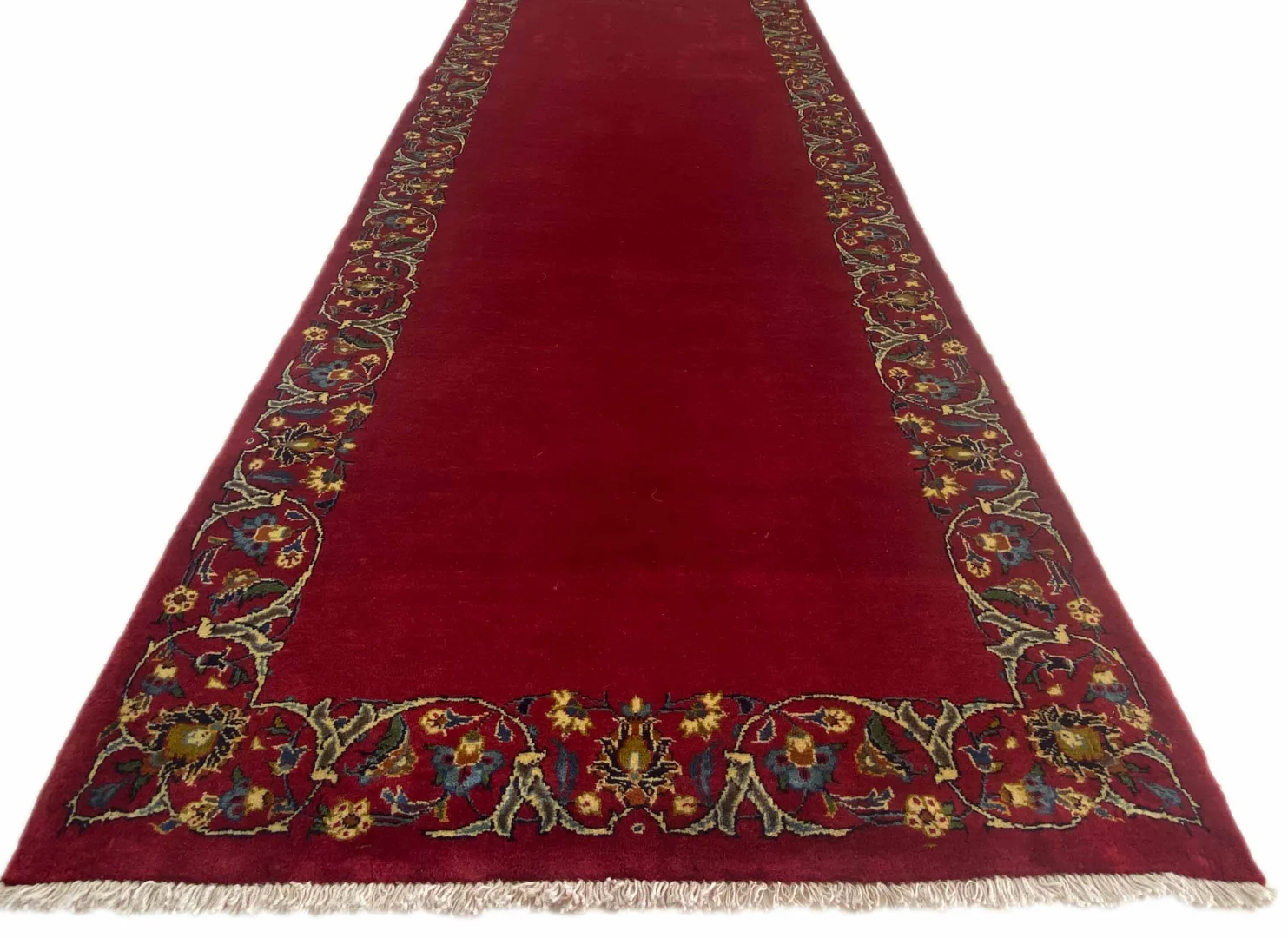 Perserteppich Keshan 359 x 97 cm Wolle handgeknüpft