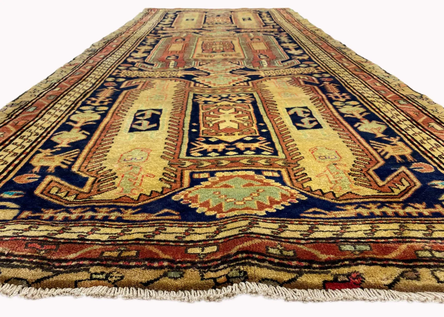 handgeknupfter-meshkin-orientteppich-282x120-cm-120000-knoten-4 Perserteppich Meshkin 282 x 120 cm Schafwolle handgeknüpft