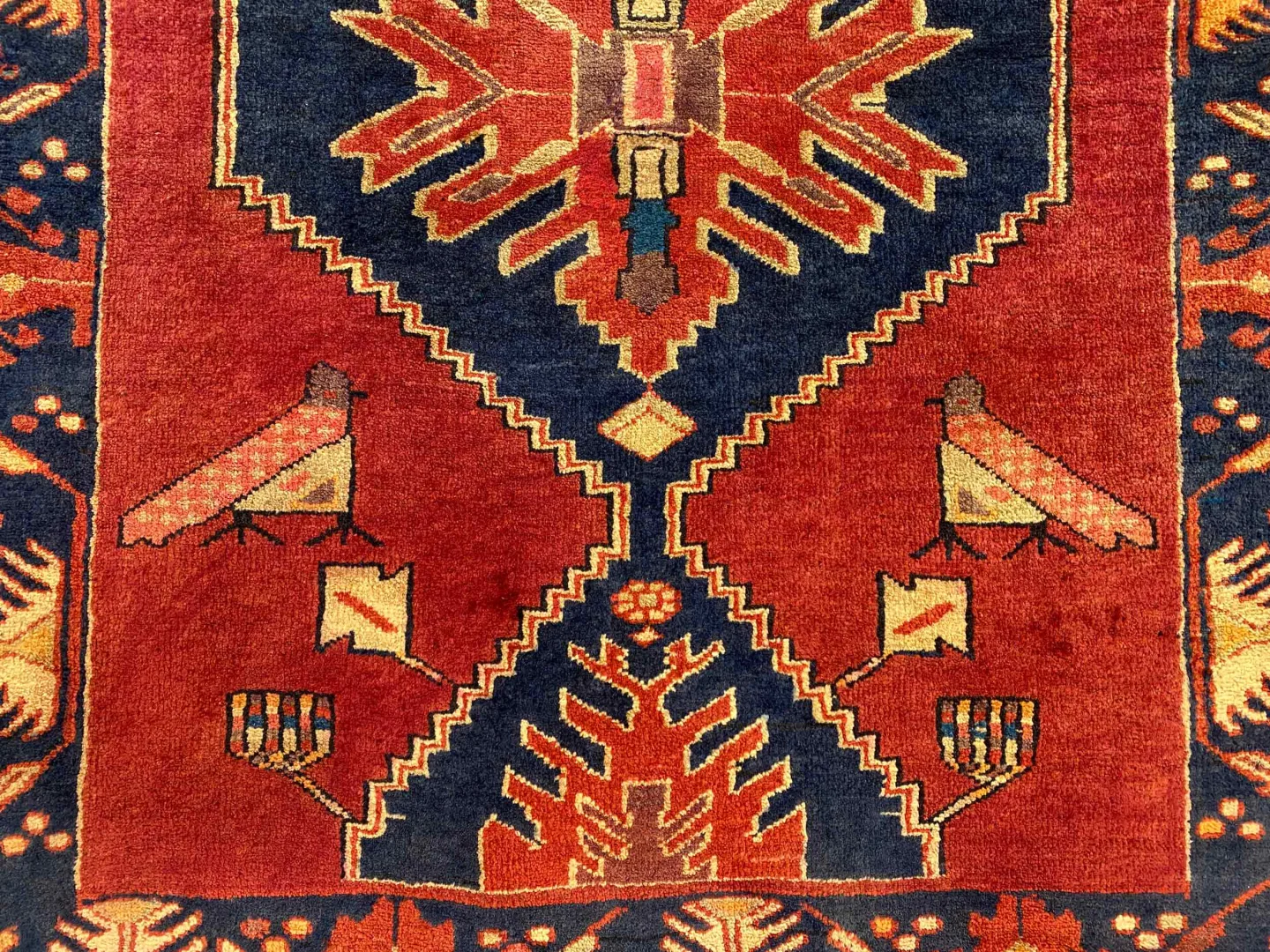 Perserteppich Meshkin 293 x 105 cm Wolle handgeknüpft