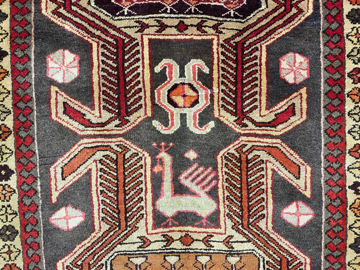 Perserteppich Meshkin 317 x 113 cm Schafwolle handgeknüpft