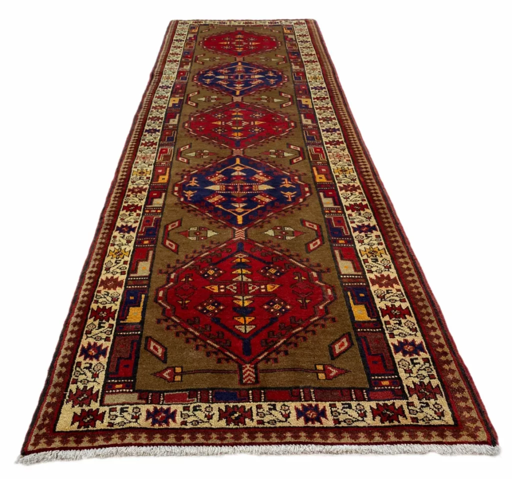 Perserteppich Meshkin 326 x 108 cm Wolle handgeknüpft