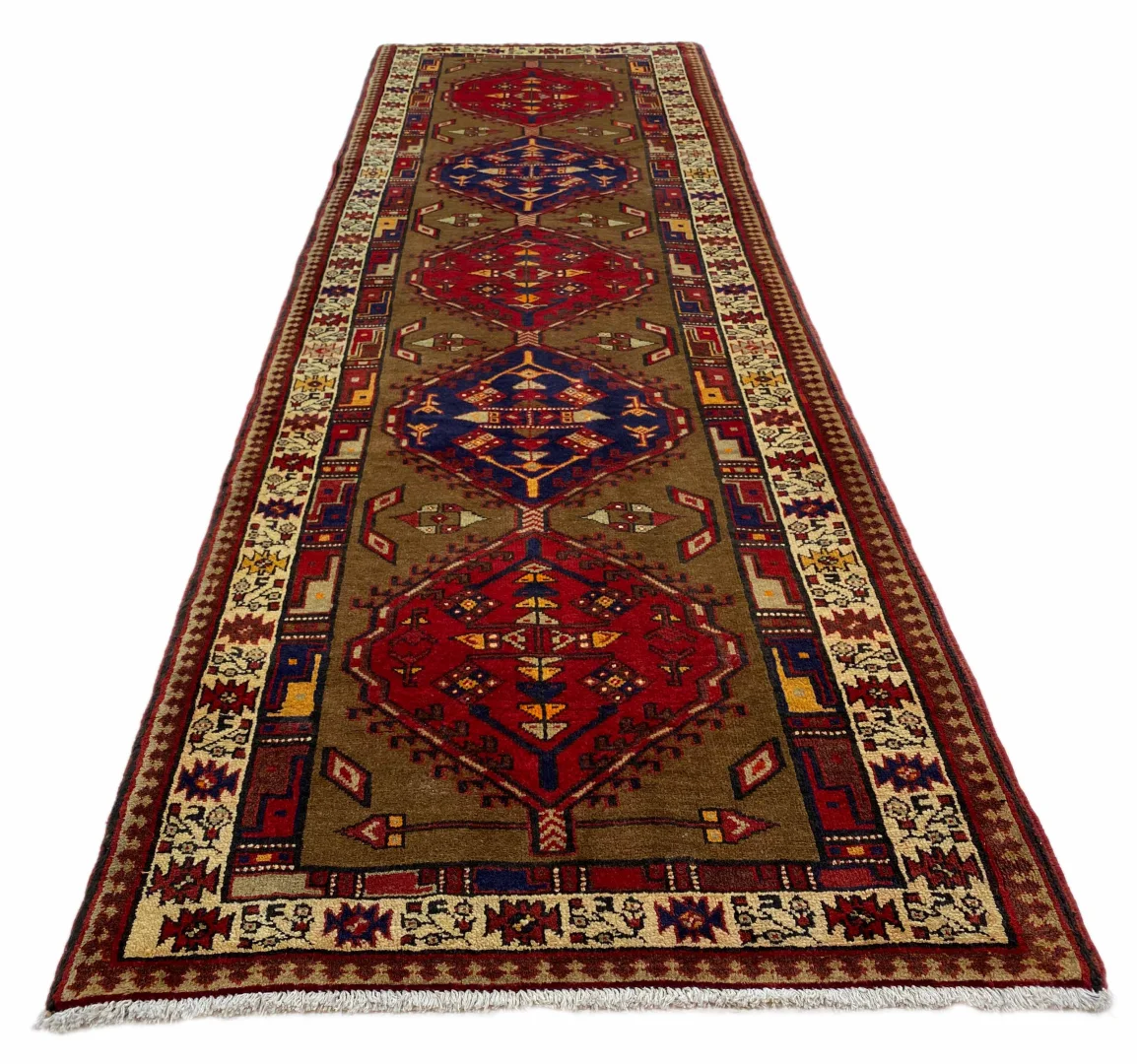 Perserteppich Meshkin 326 x 108 cm Wolle handgeknüpft