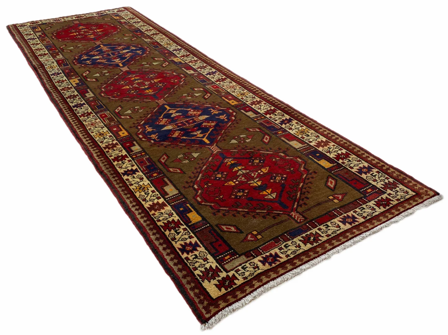 Perserteppich Meshkin 326 x 108 cm Wolle handgeknüpft