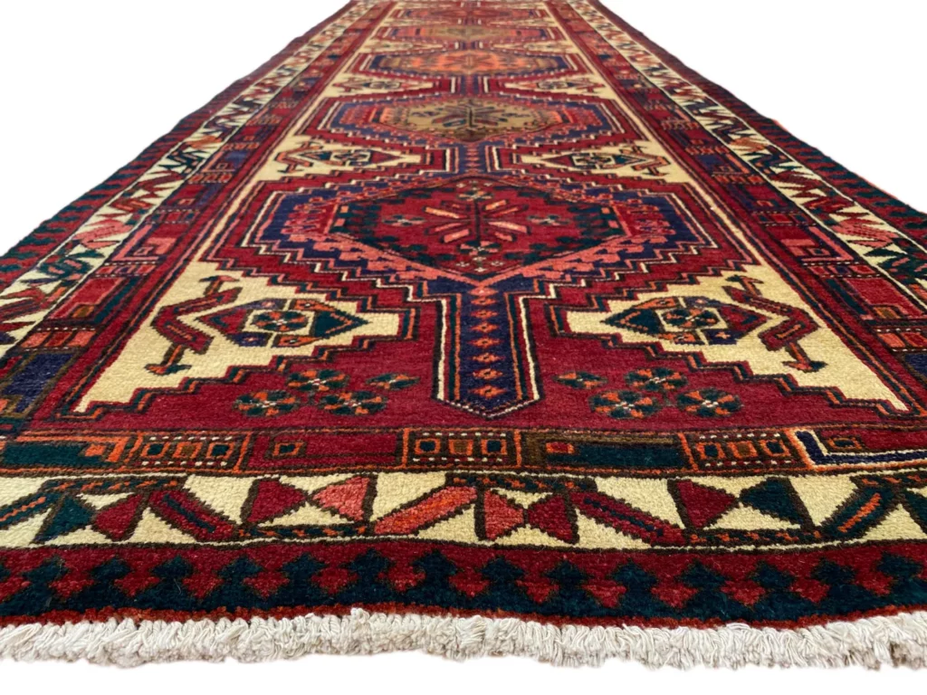 Perserteppich Meshkin 332 x 110 cm Schafwolle handgeknüpft