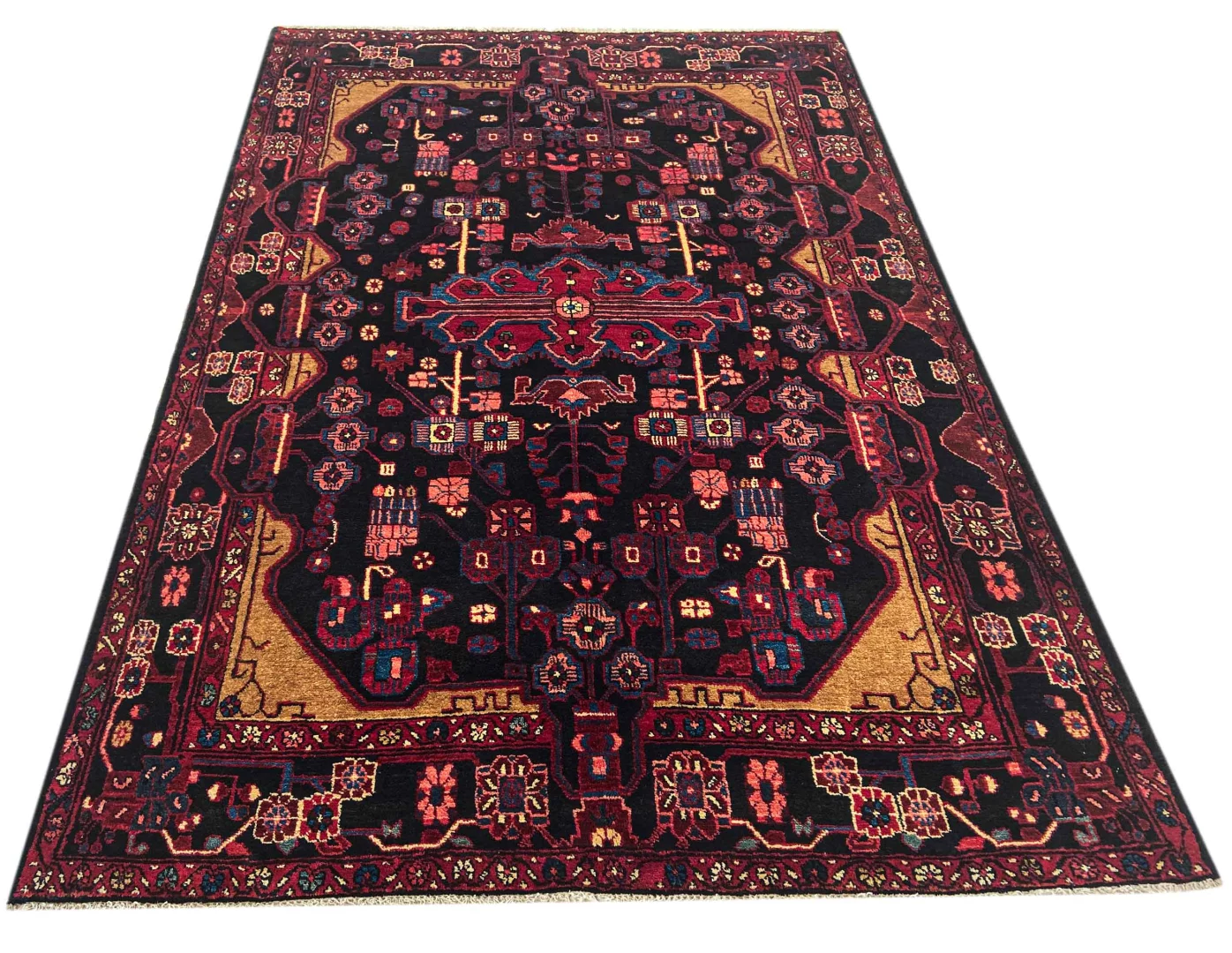 Perserteppich Nahawand 243 x 166 cm Wolle handgeknüpft