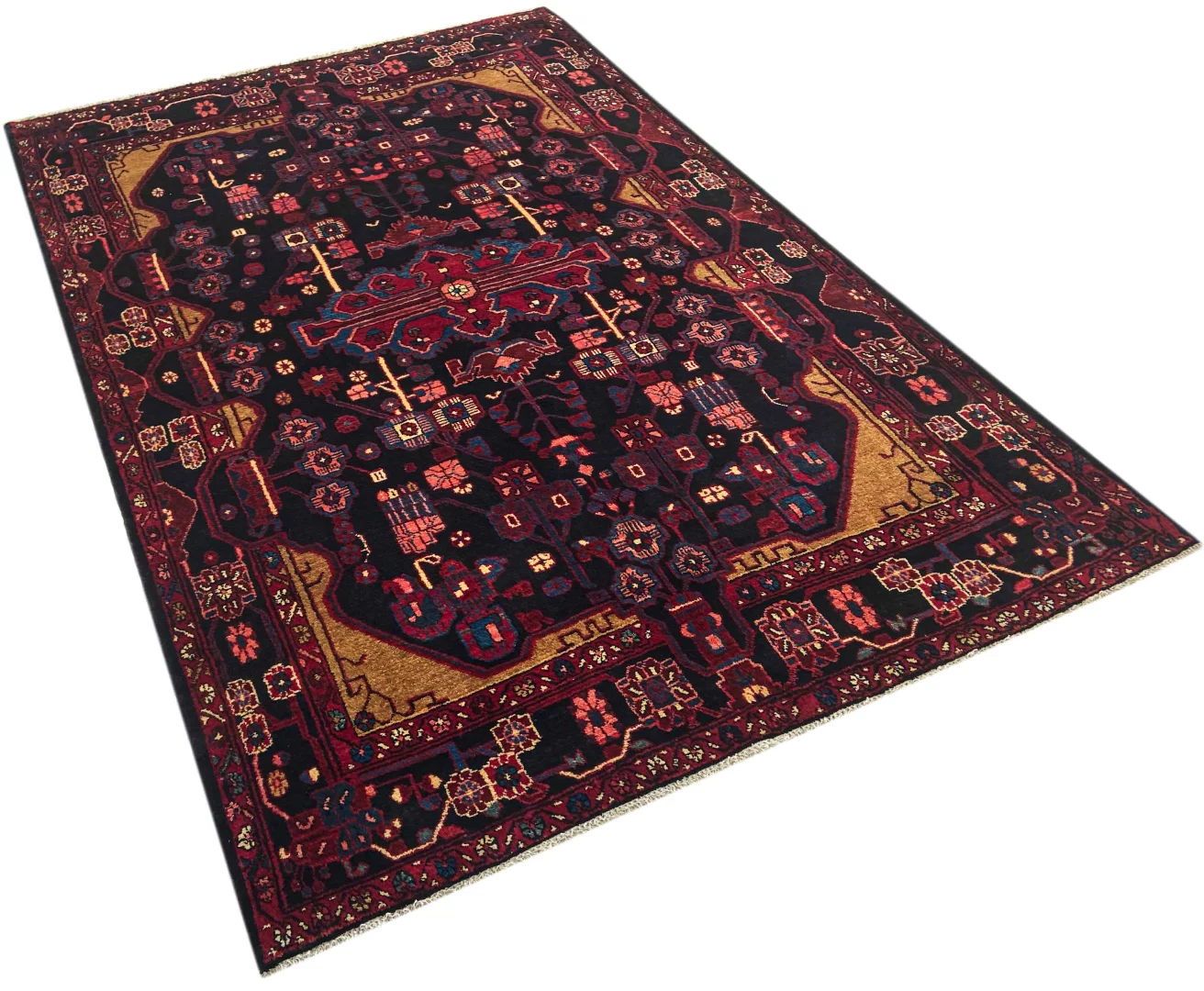 Perserteppich Nahawand 243 x 166 cm Wolle handgeknüpft