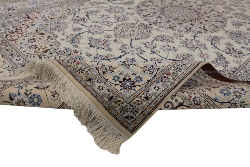 nain-6la-teppich-250-x-156-cm-handgeknupft-florales-design-orientteppich-4 Perserteppich Nain 250 x 156 cm Wolle handgeknüpft
