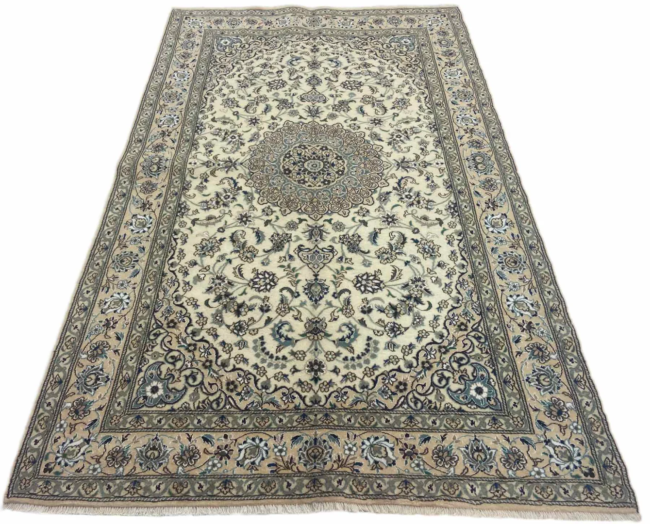 Perserteppich Nain 247 x 152 cm Wolle handgeknüpft