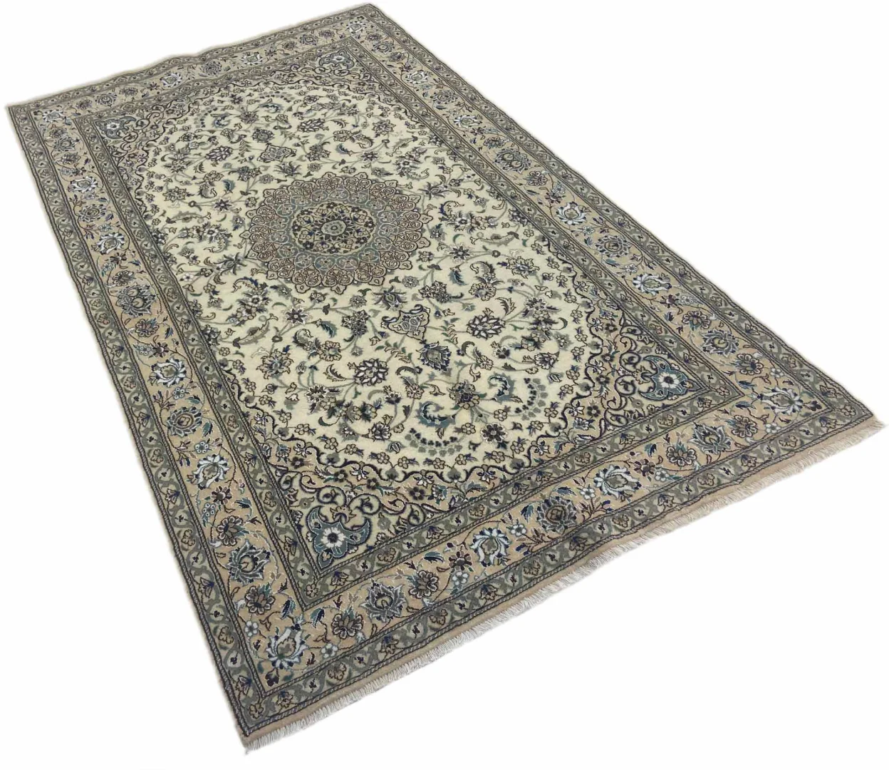 Perserteppich Nain 247 x 152 cm Wolle handgeknüpft