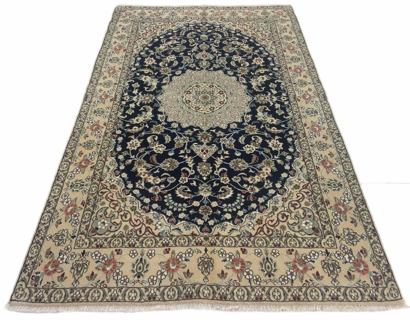 Perserteppich Nain 253x153 cm Wolle handgeknüpft