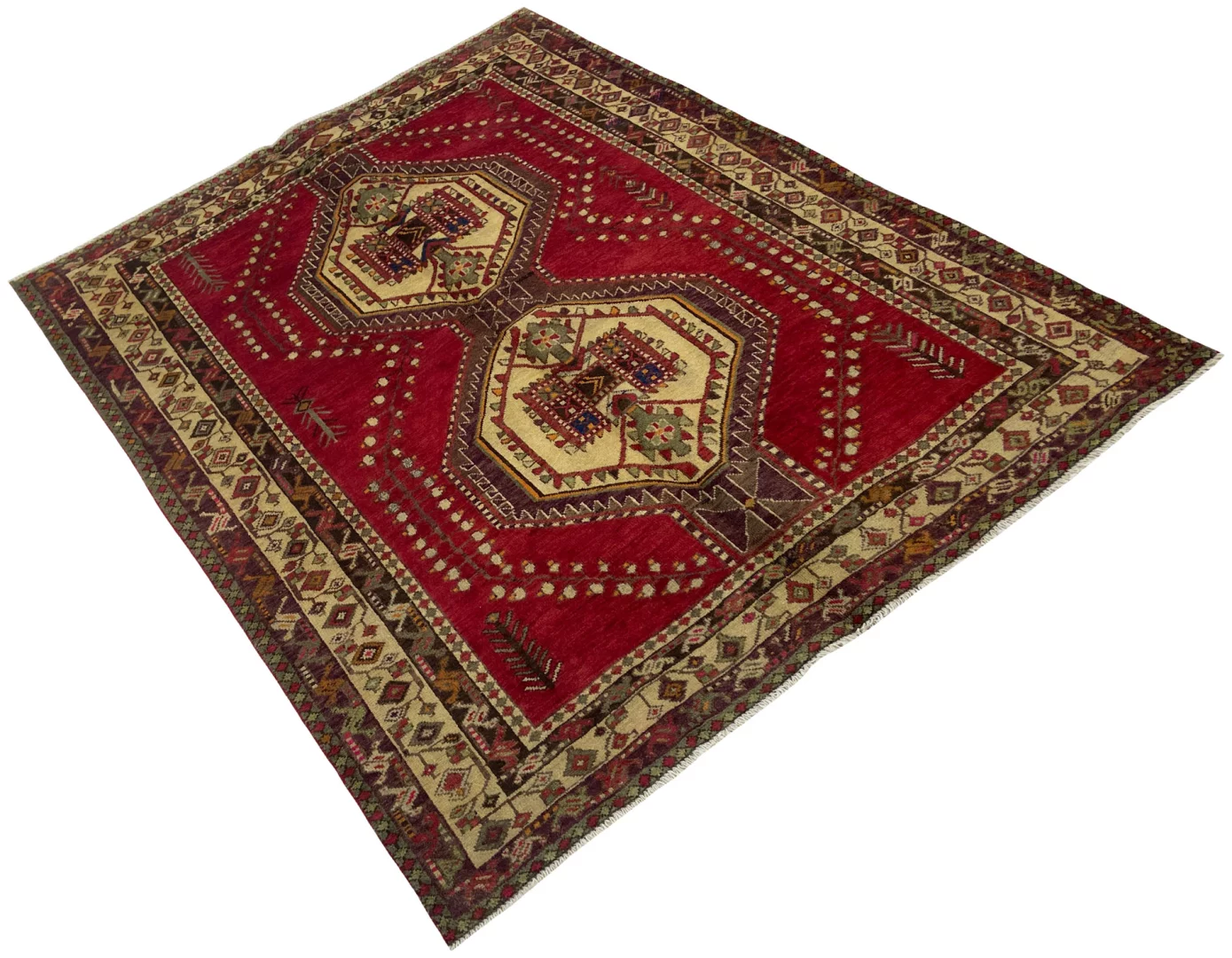 Perserteppich Sirjan 206 x 159 cm Wolle handgeknüpft