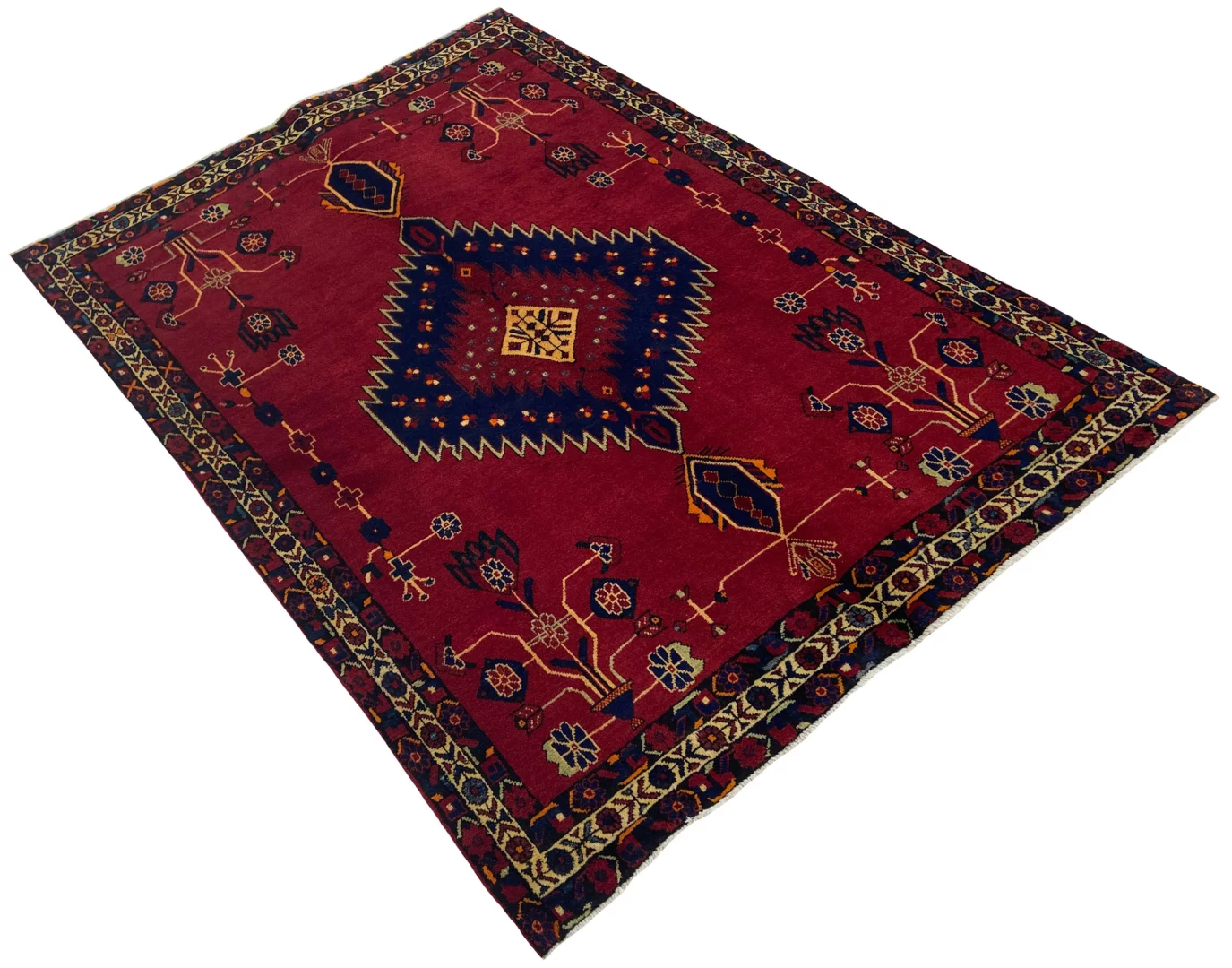 Perserteppich Sirjan 208 x 145 cm Wolle handgeknüpft