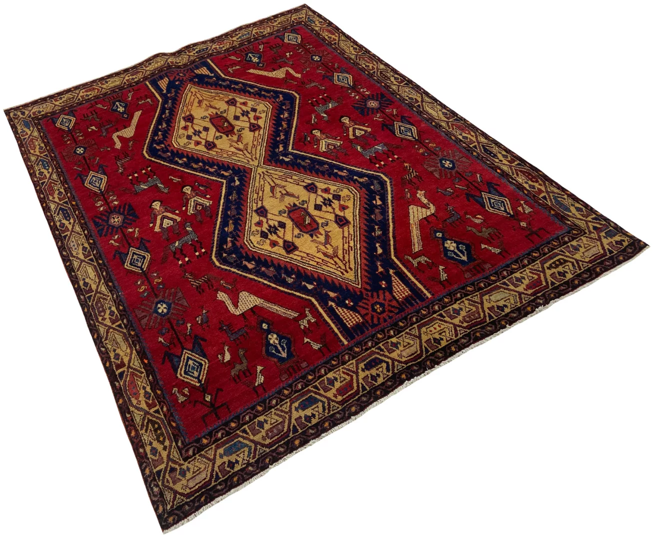 Perserteppich Sirjan 208 x 153 cm Wolle handgeknüpft