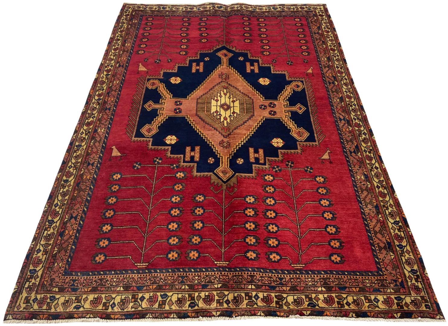 Perserteppich Sirjan 240 x 158 cm Wolle handgeknüpft