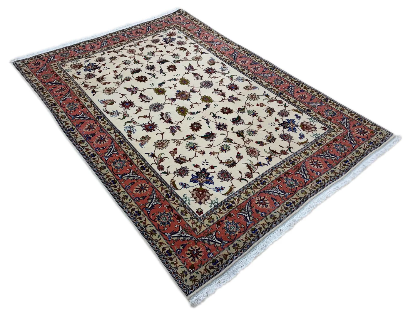 Perserteppich Täbris 206 x 150 cm Wolle handgeknüpft