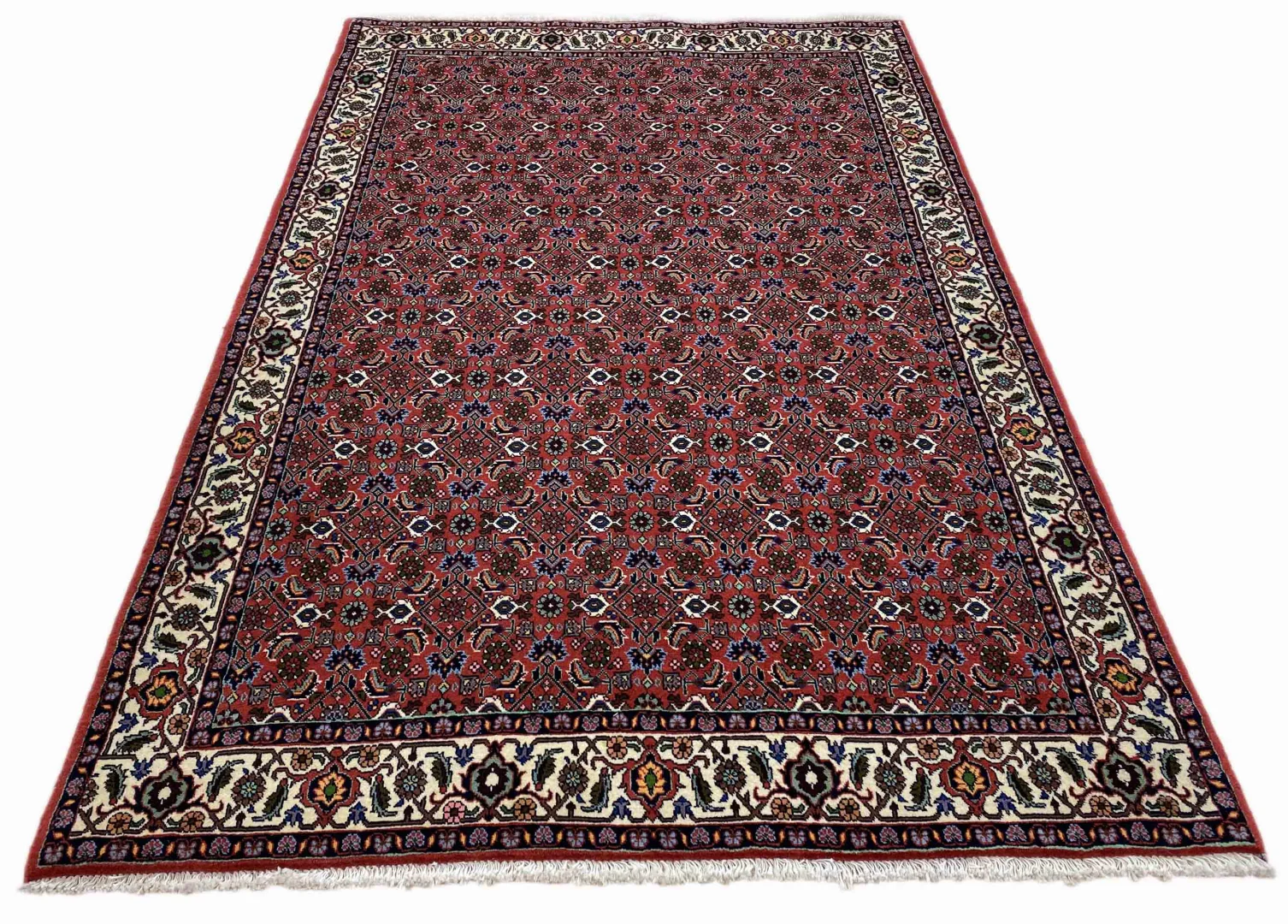 Perserteppich Zandschan 219 x 142 cm Baumwolle handgeknüpft