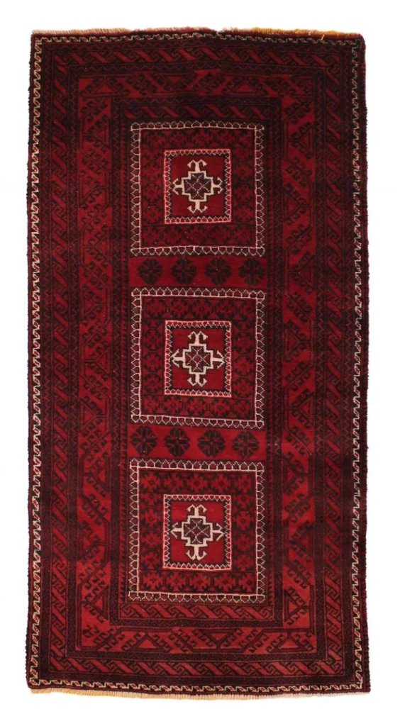 Orientteppich Balutsch 186 x 97 cm Wolle handgeknüpft