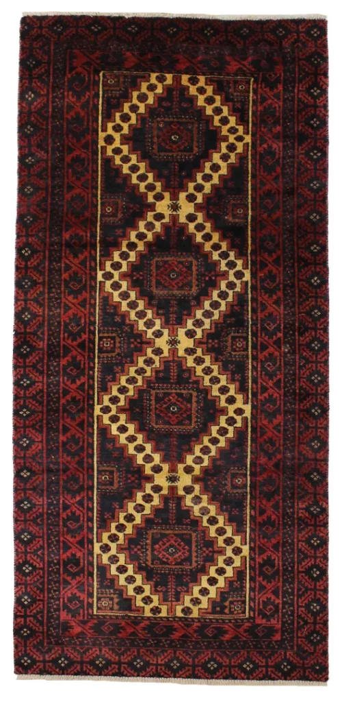 Perserteppich Belutsch 187 x 86 cm Schafwolle handgeknüpft