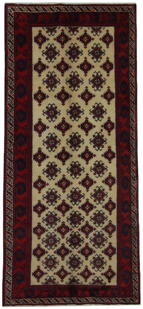 Orientteppich Belutsch 227x102 cm Wolle handgeknüpft