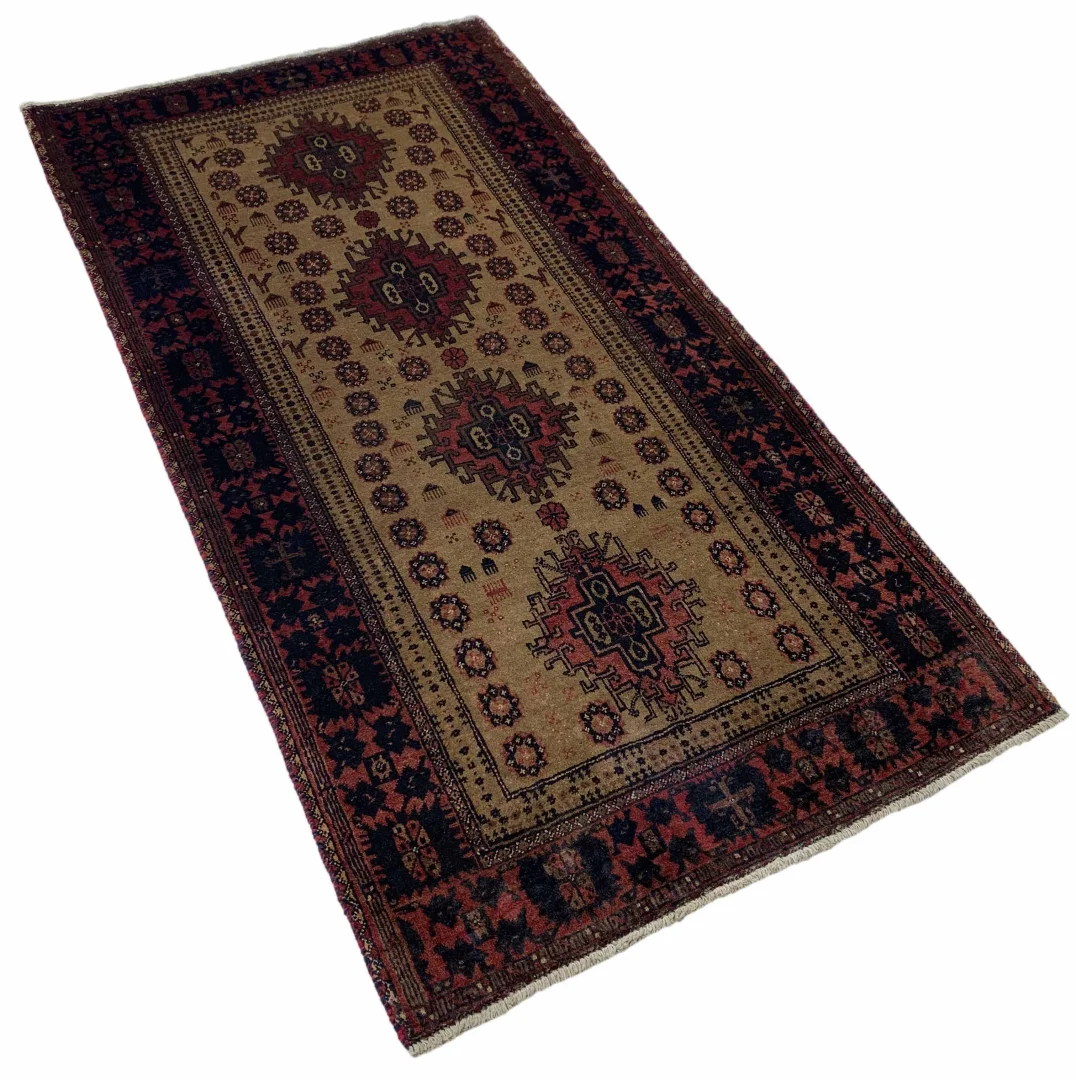 Orientteppich Balutsch 170 x 92 cm Wolle handgeknüpft