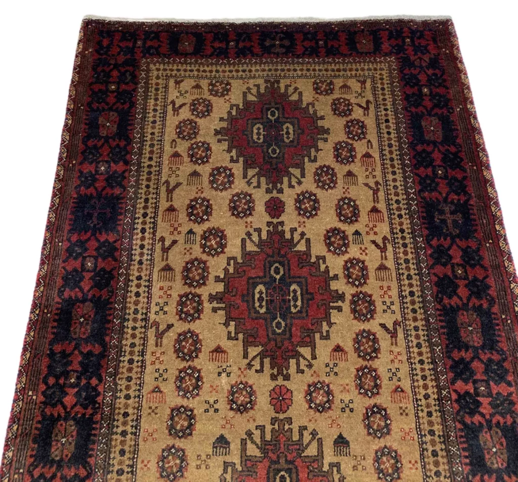 Orientteppich Balutsch 170 x 92 cm Wolle handgeknüpft
