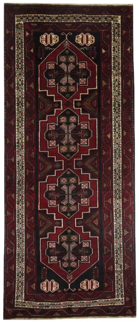 Orientteppich Belutsch 250 x 105 cm Wolle handgeknüpft