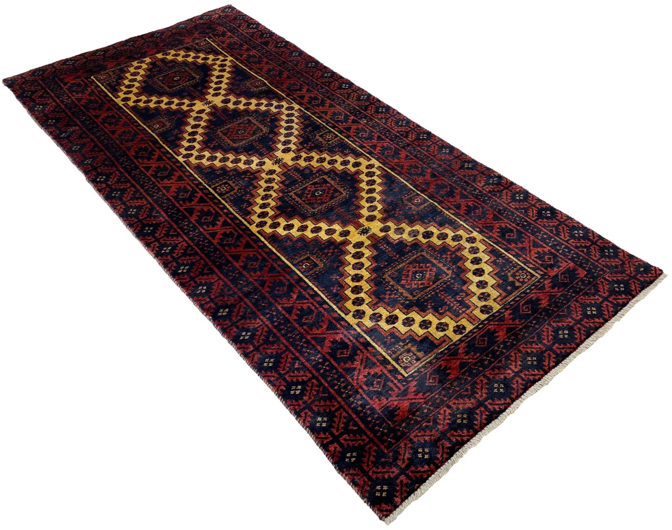 Perserteppich Belutsch 187 x 86 cm Schafwolle handgeknüpft