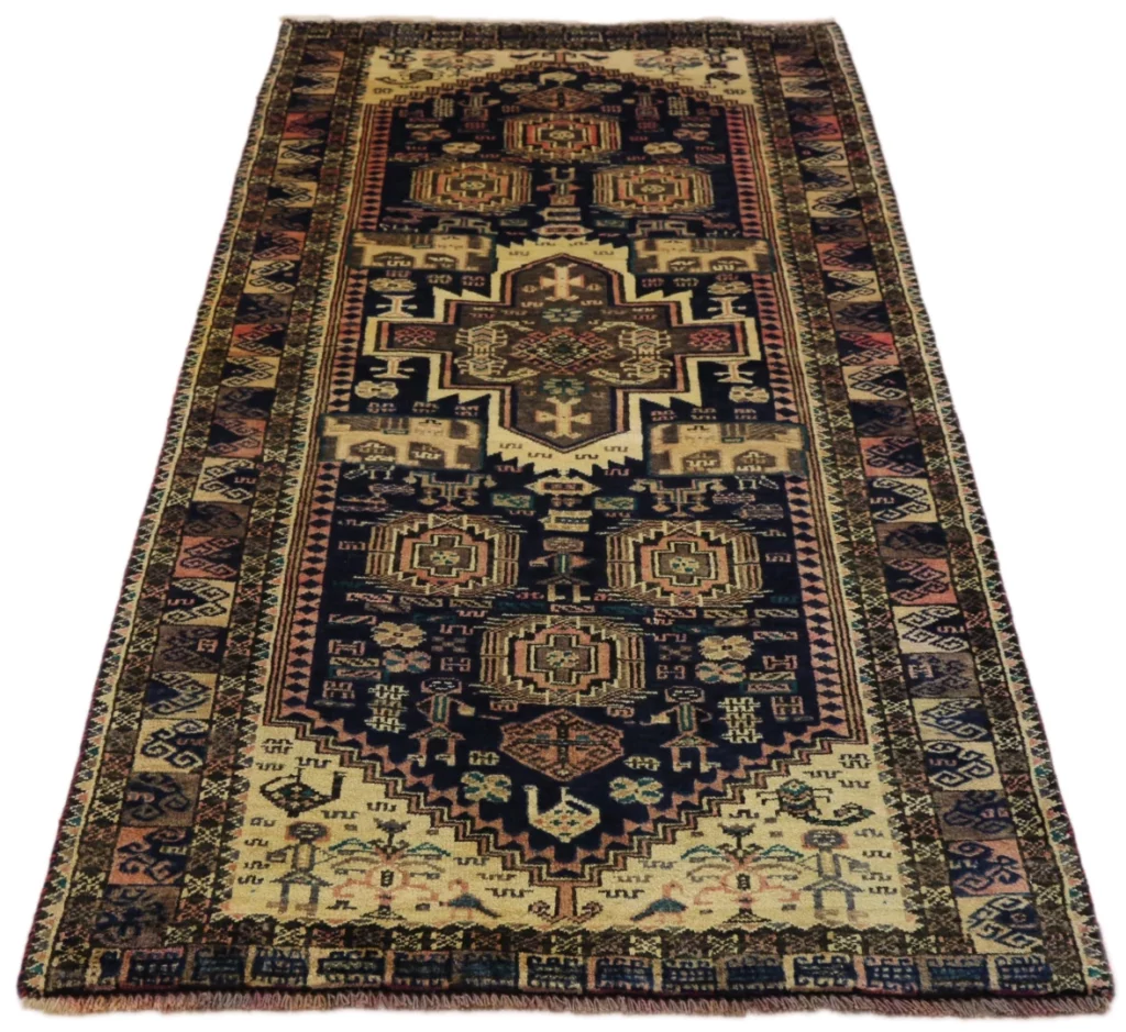 Orientteppich Belutsch 190 x 97 cm Wolle handgeknüpft