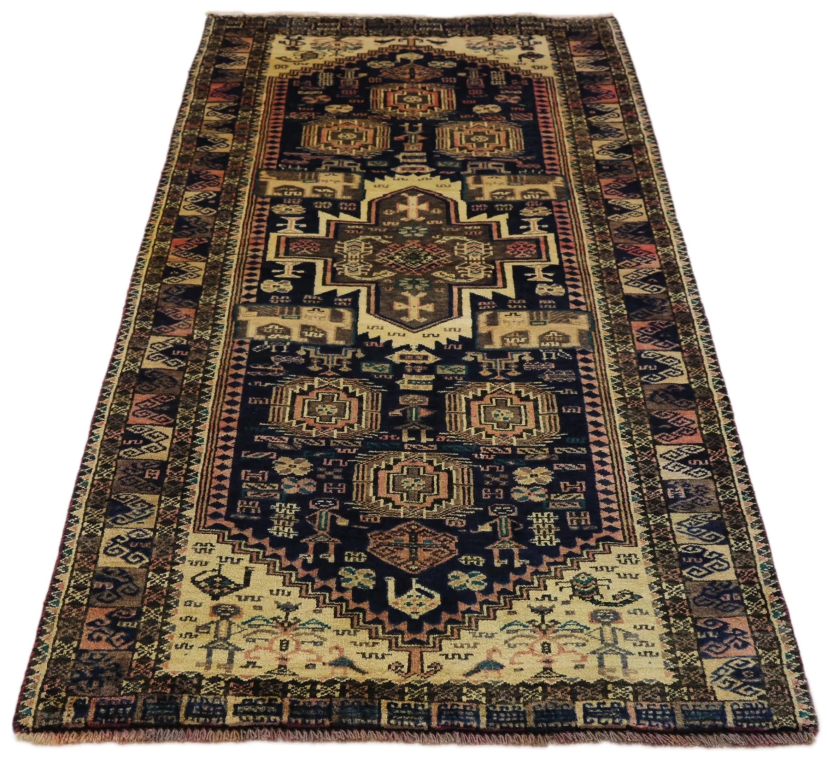 Orientteppich Belutsch 190 x 97 cm Wolle handgeknüpft