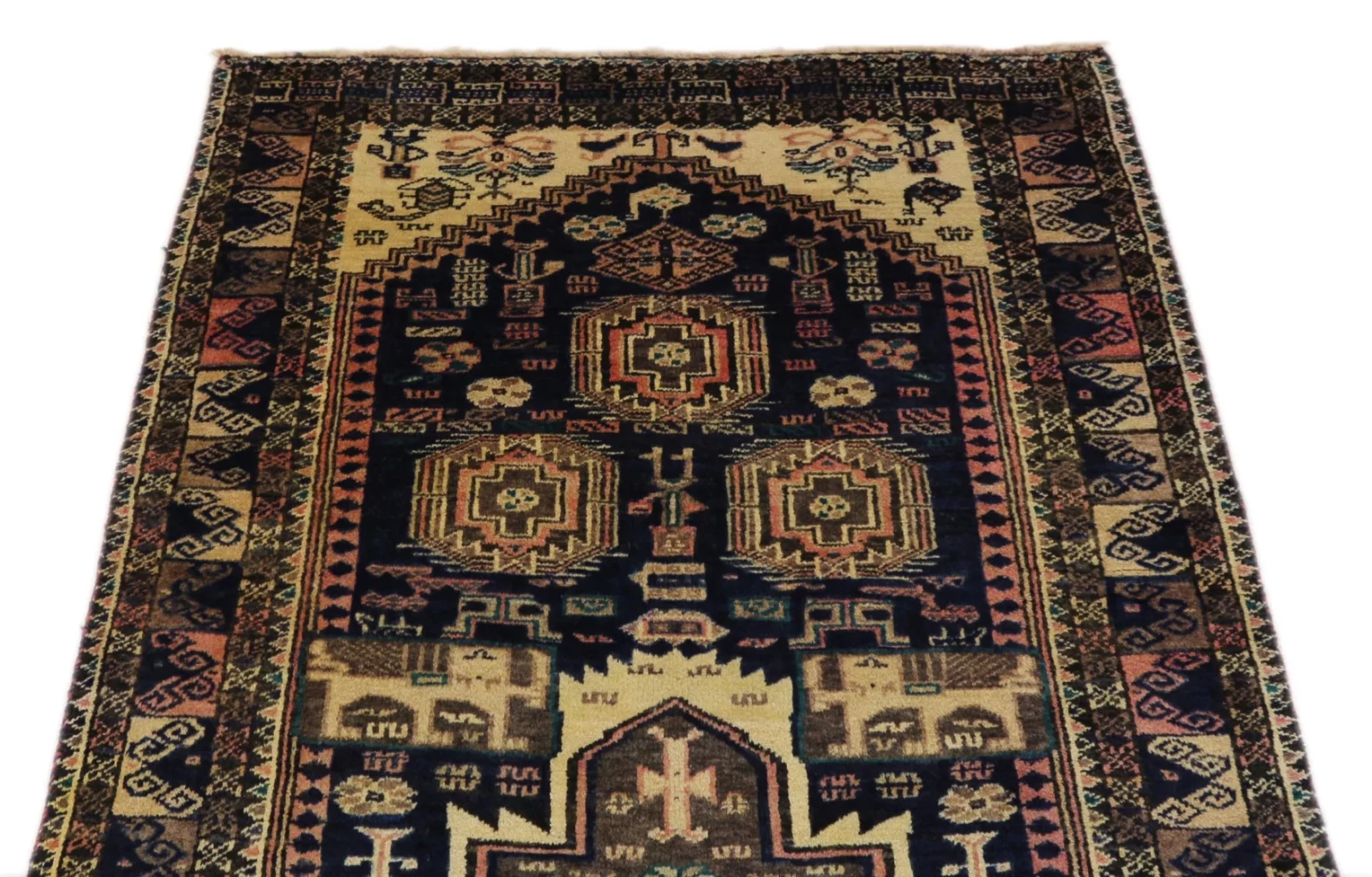 Orientteppich Belutsch 190 x 97 cm Wolle handgeknüpft