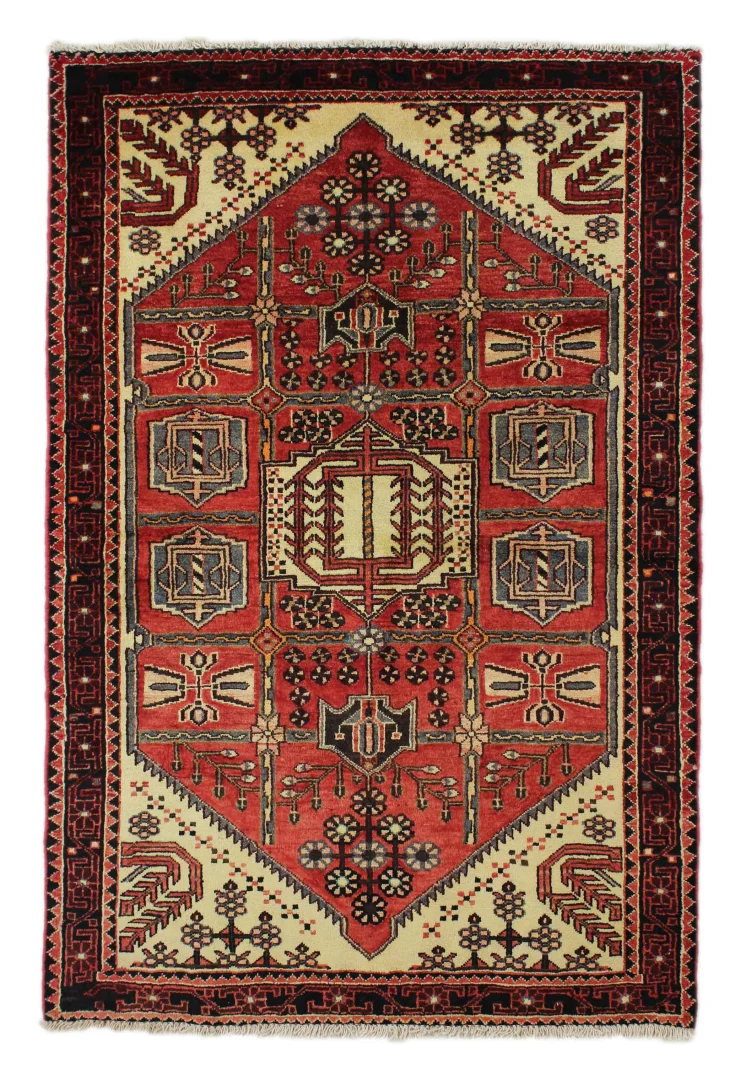 Perserteppich Hamadan 160 x 107 cm Wolle handgeknüpft