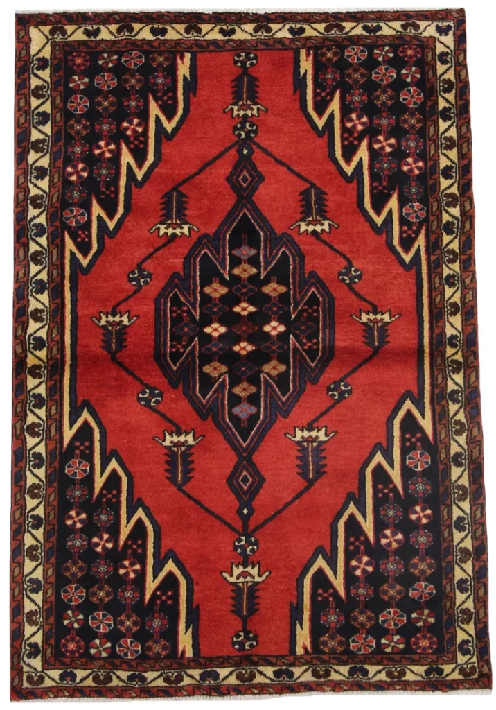 Perserteppich Hamadan 160 x 110 cm Wolle handgeknüpft